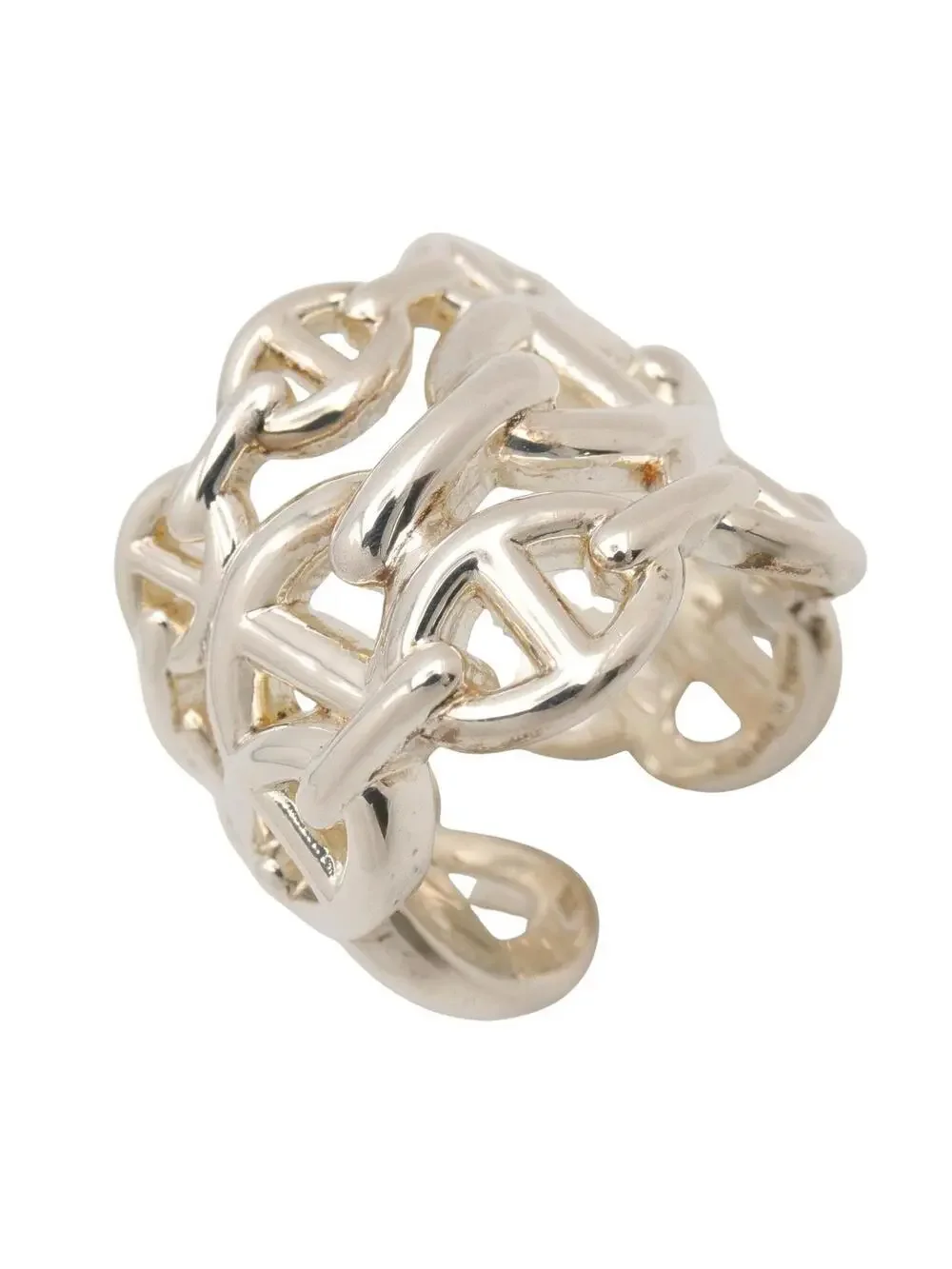 Hermes Enchainee Gm Ring Silver #343615H12B